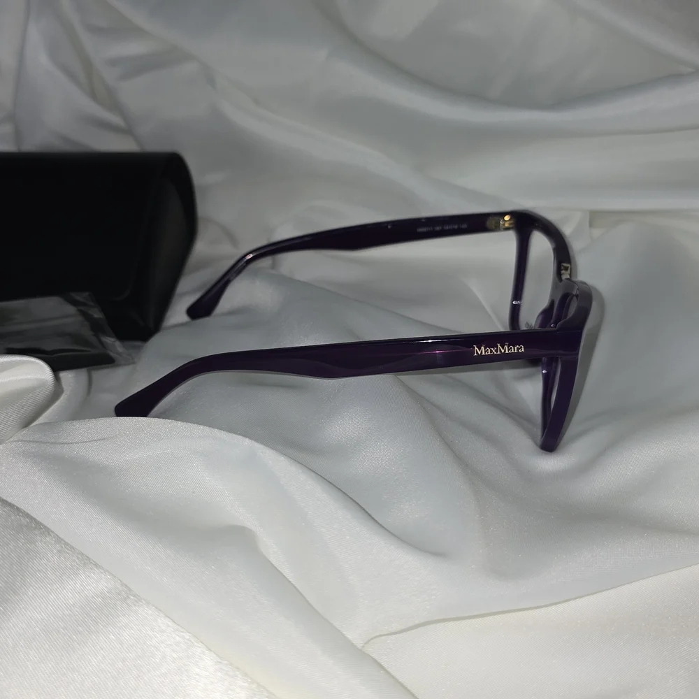 MaxMara Purple Prescription Rx Square Designer Frames Women's Glasses